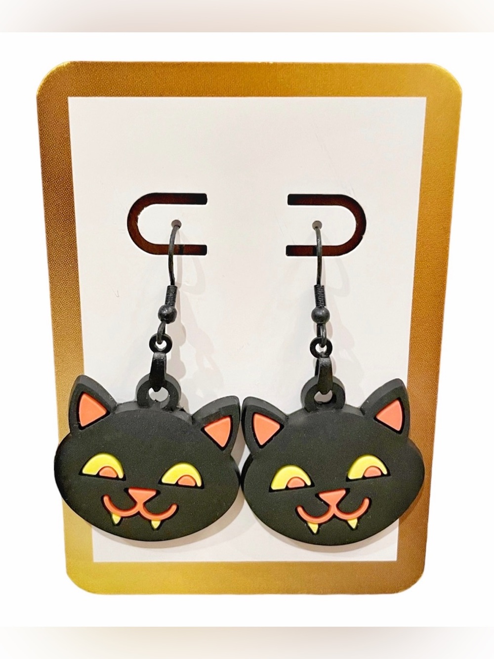New Black Cat Halloween Earrings